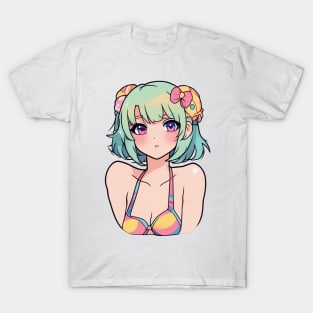 Cute anime girl in bikini T-Shirt